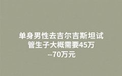 吉爾吉斯斯坦單身男性試管費(fèi)用